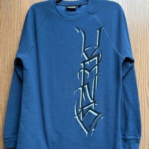 Vans LS Waffle T-shirt - Blue - Mens XL